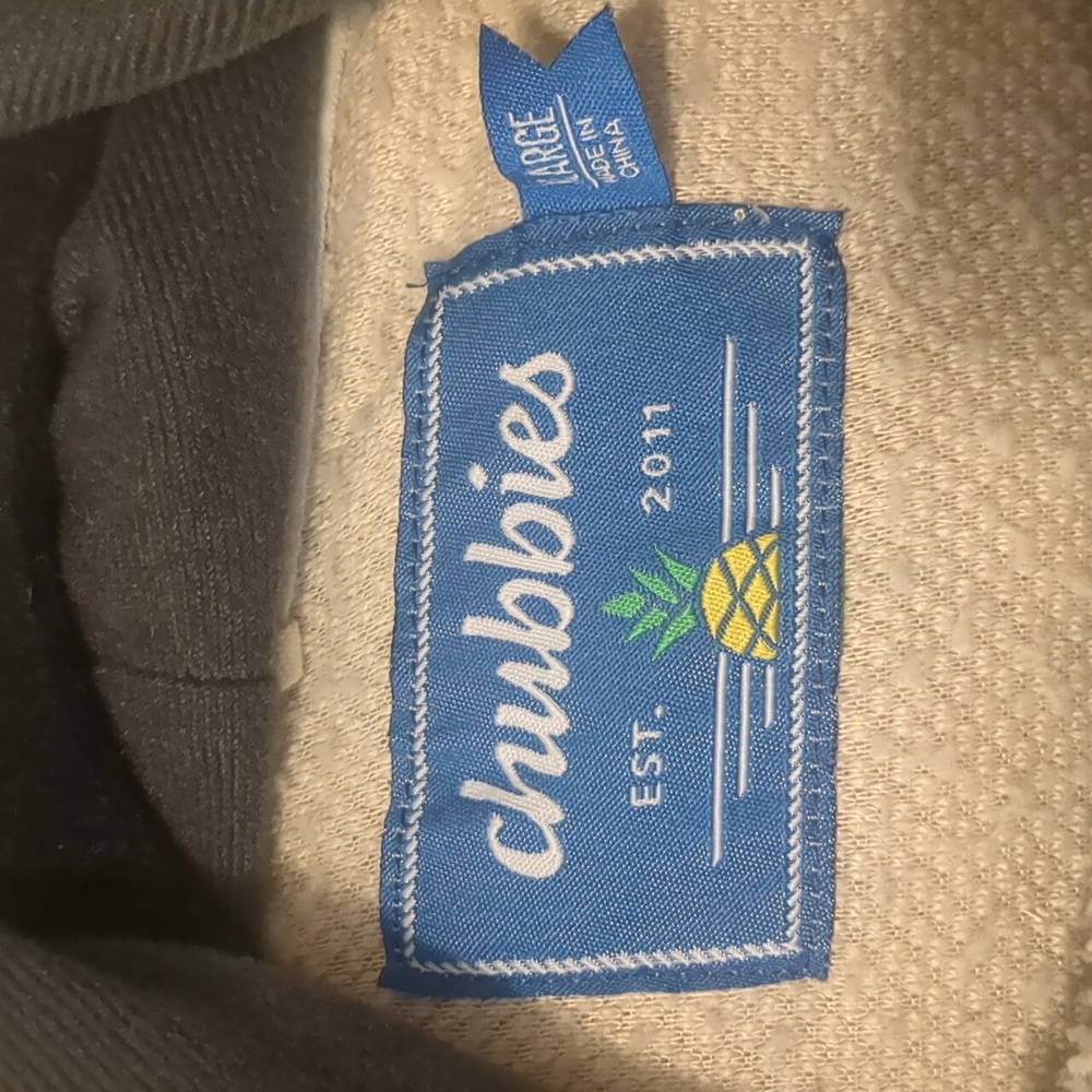 Chubbies Men's Beige Sherpa Hoodie - Large - Picture 2 of 2
